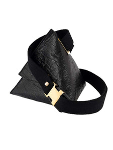 BLACK PYRAMID SHELL BAG