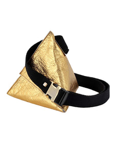 GOLD PYRAMID SHELL BAG