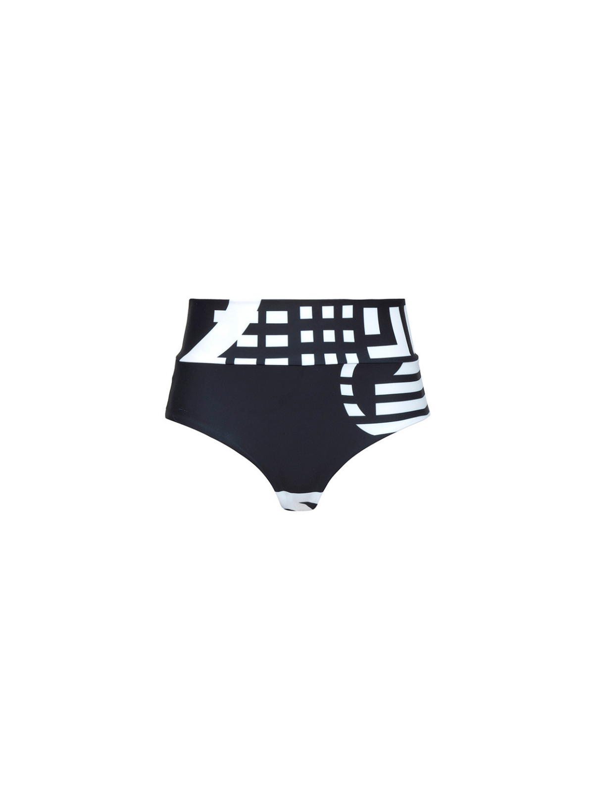 PRINTED HIGH WAISTED PANTIE - MONOCHROME – EVELINFINK