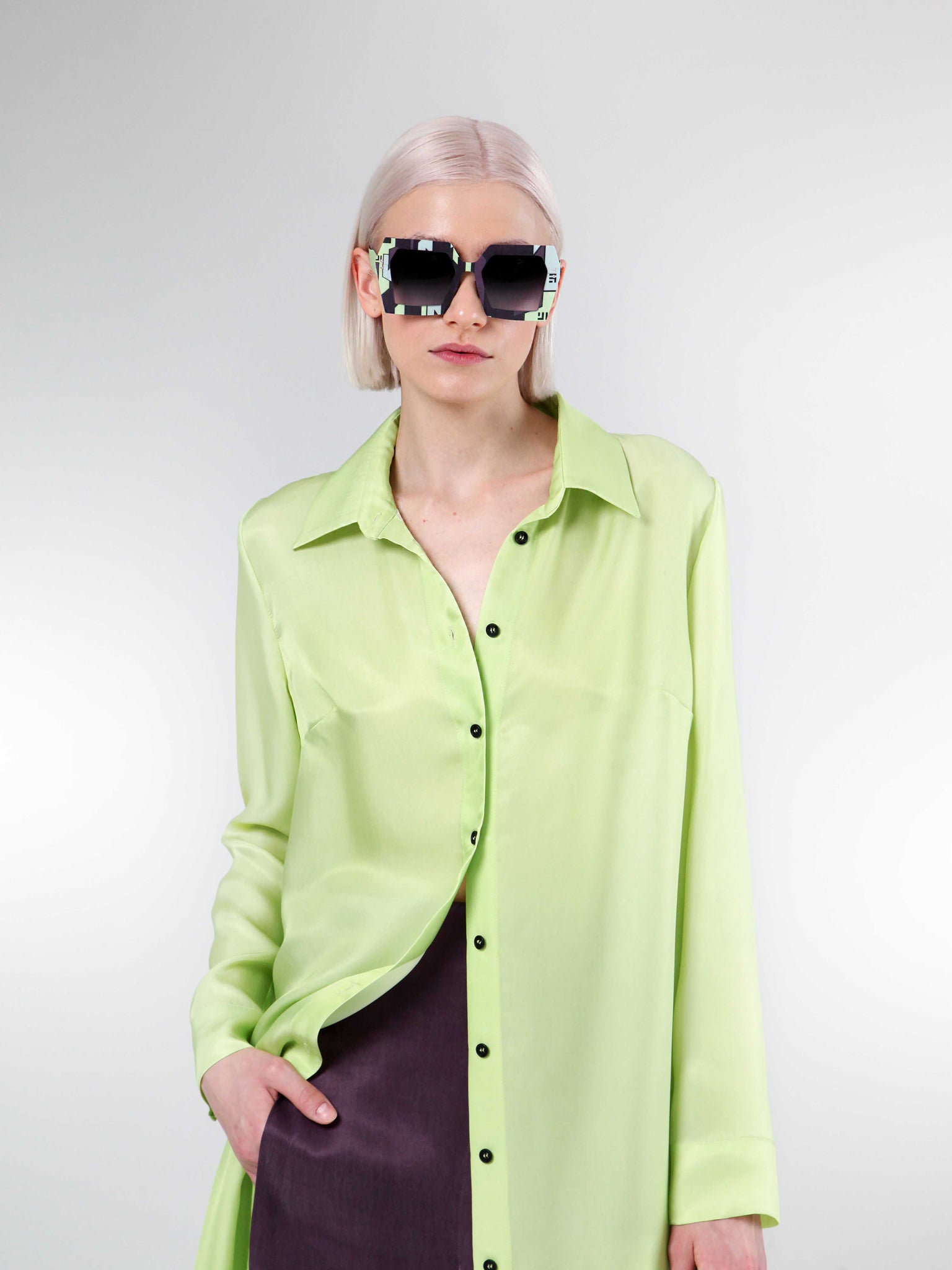 MATCHA LONG SHIRT DRESS