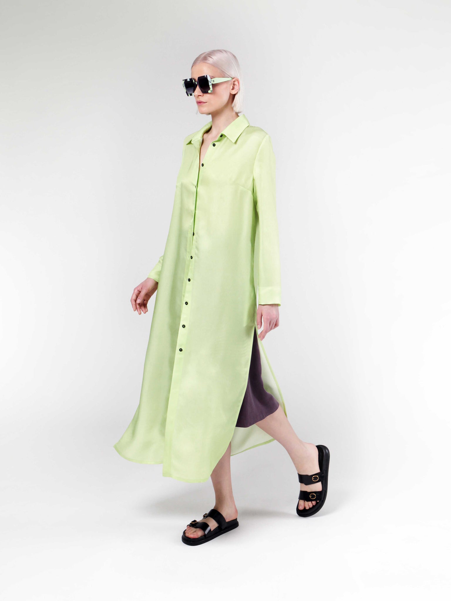 MATCHA LONG SHIRT DRESS