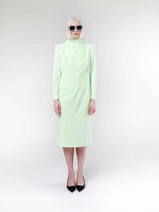 MATCHA PRINTED TURTLE NECK DRESS EVELINFINK MATCHA PRINTED TURTLE NECK DRESS EVELINFINK