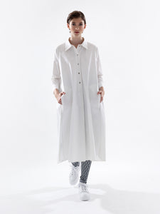 WHITE SILENCE SHIRT DRESS