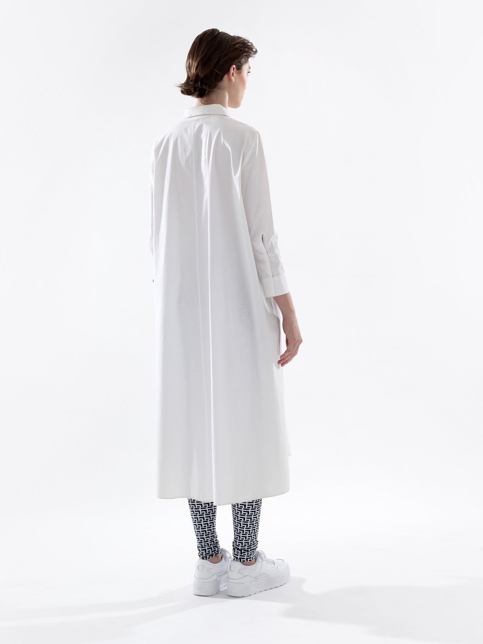 WHITE SILENCE SHIRT DRESS