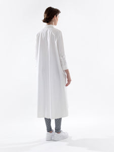 WHITE SILENCE SHIRT DRESS