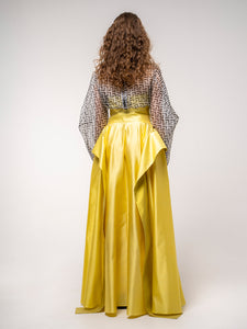MONOGRAM PRINTED ORGANZA BLOUSE