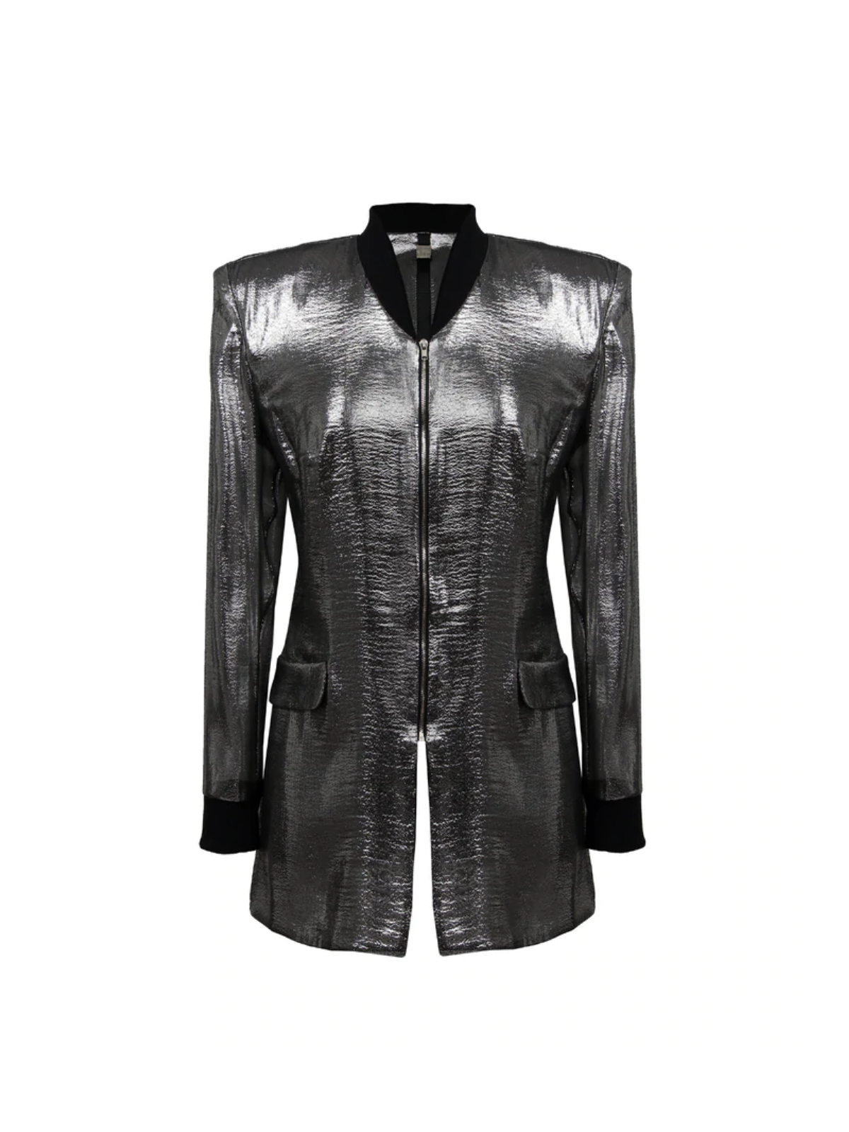 SILVER LUREX BLAZER EVELINFINK
